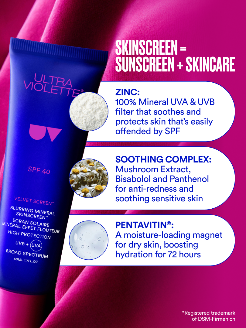 SPF 40 Velvet Screen Blurring Mineral SKINSCREEN 50ml