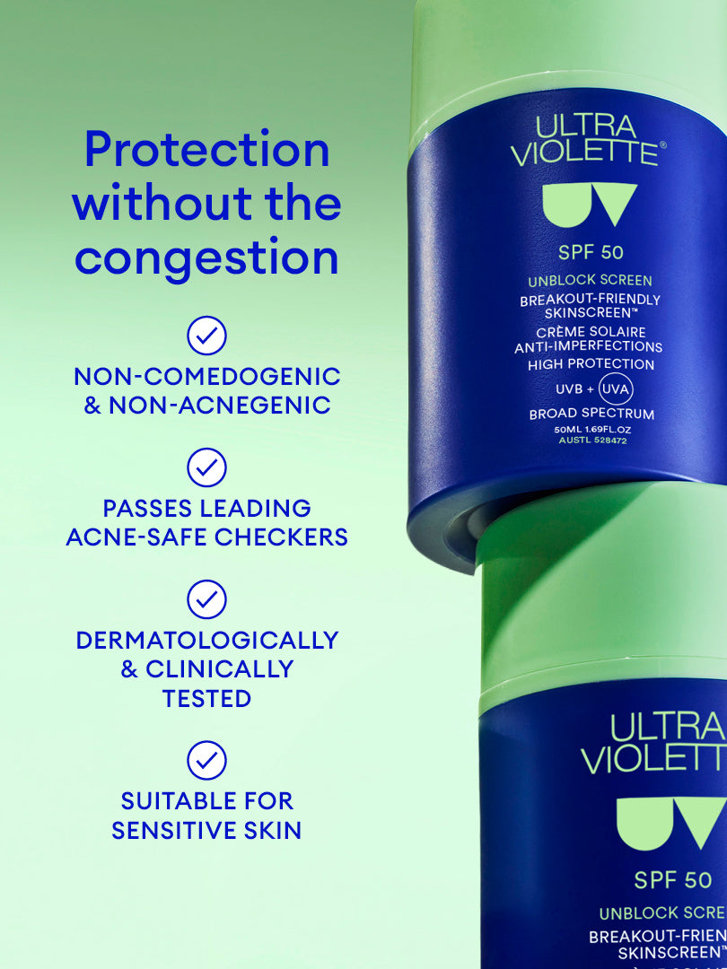 SPF 50 Unblock Screen Breakout Friendly SKINSCREEN™ 50ml
